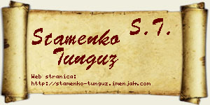 Stamenko Tunguz vizit kartica